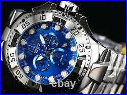 New Invicta Reserve 50mm Men Swiss Chronograph Azure Blue High Polished SS Watch