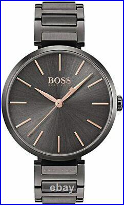New Ladies Hugo Boss Grey Ip Allusion Watch 1502480 Rrp £249