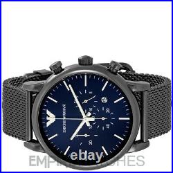 New Mens Emporio Armani Luigi Grey Mesh Steel Watch Ar1979 Rrp £299.00