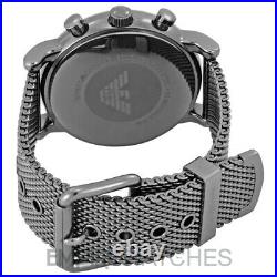 New Mens Emporio Armani Luigi Grey Mesh Steel Watch Ar1979 Rrp £299.00