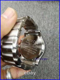 New NIXON Watch 51-30 CHRONO Highpolish Silver White A083-488 A083488 genuine