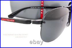 New Prada Sport Linea Rossa Sunglasses PS 56M 56MS 1BO/1A1 Black For Men