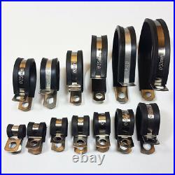 Nylon Plastic Rubber Lined Mild Steel Stainless Steel Metal P Clip Clamp Hose