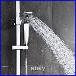 ONESHOWERS Thermostatic Mixer Shower Set Square Chrome Twin Head Exposed Valve