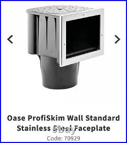 Oase Profiskim Wall 100 Stainless Steel Faceplate For Pond Filter, Brand New
