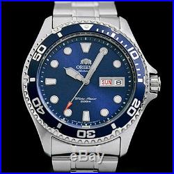 Orient Blue RAY II Automatic, Hand Wind, Hacks, Dive Watch #AA02005D, FAA02005D