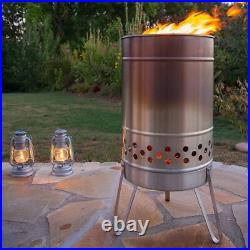 Petromax Feuerhand Pyron Fire Barrel Stainless Steel Fire Pit & Cooking Stand