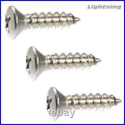 Phillips Oval Head Sheet Metal Screw 316 Stainless Steel #8 x 3 Qty 2500