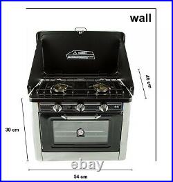 Portable Camping Gas Oven 2 Burner Stove Cooktop Stainless Steel Cooker NJ CO-01