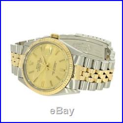 Pre Owned Rolex Oyster Perpetual Datejust Bi Metal Mens Watch 16013 RW0288