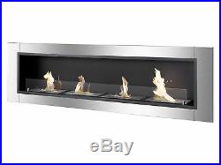 Recessed Wall Ventless Bio Ethanol Fireplace Accalia Ignis