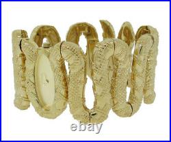 Roberto Cavalli R7253195517 Cleopatra Women's Gold Tone Snake Bracelet Watch