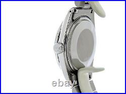 Rolex Datejust Mens Stainless Steel Watch Engine-Turned Bezel Blue Diamond Dial