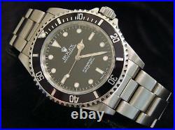 Rolex Submariner Stainless Steel Watch Black Dial Bezel Mens No Date Sub 14060