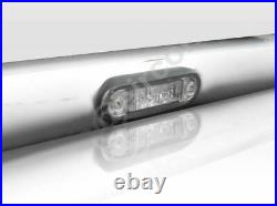 Roof Bar A + LEDs To Fit Vauxhall Opel Movano 2010+ Flat Stainless Steel Metal
