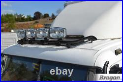 Roof Bar B + Clamps + LEDs To Fit Mercedes Arocs Low Stainless Steel Metal BLACK