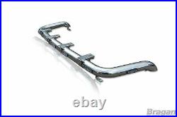 Roof Bar B + LEDs To Fit Renault Trafic 2002 2014 Flat Stainless Steel Metal
