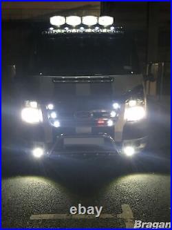 Roof Bar + LEDs For Ford Transit MK8 2014+ Stainless Steel Spot Lamps Light Bar