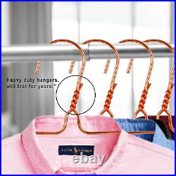 Rose Gold Heavy Duty Rust Free Stainless Steel Metal Coat Dress Clothes Hangers