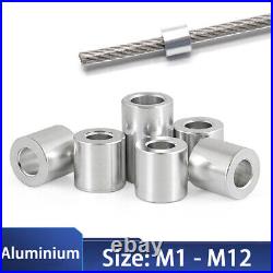 Round Aluminium Wire Rope Ferrules Sleeve Crimping Stainless Steel Wire M1-M12