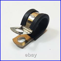 Rubber Lined Zinc Plated / Steel Stainless Steel Metal P Clip Clamp Hose Cable
