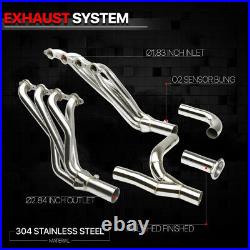 SS Long Tube Exhaust Header Manifold+Y-Pipe for 02-06 Chevy/GMC GMT800 4.8/5.3