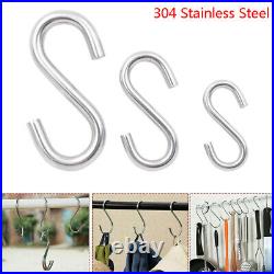 S Hooks Stainless Steel Kitchen Meat Pan Utensil Clothes Hanger Hanging 2mm-8mm