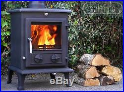 Saltfire Oslo-Eco 8kW DEFRA Eco Design Wood Burning Multi-fuel Stove Clean Burn