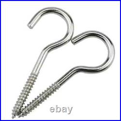 Screw In Hooks Stainless Steel Hook Marine Boat Garden Shed Heavy Duty NO RUST