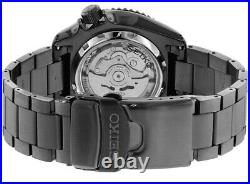 Seiko 5 Sports Black Dial Grey Stainless Steel Auto Mens Watch SRPD65K1