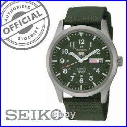 Seiko 5 Sports SNZG09K1 Military Style Khaki Green Mens Watch SNZG09K RRP £299