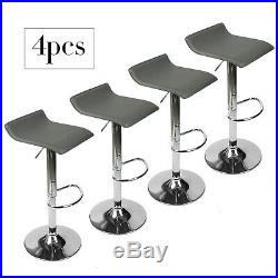 Set of 4 Swivel Bar Stool Adjustable Chair Backless Desk Task Seat Bistro Dining