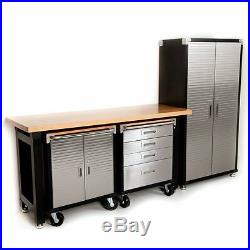 Seville HD 4 Piece Standard Garage Storage System Storage Workbench + Cabinet