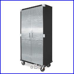 Seville HD 6ft Upright Steel Cabinet With Wheels Heavy Duty Garage Storage