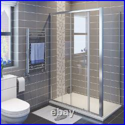 Shower Enclosure and Tray Sliding Door + Side Panel 6mm/8mm Glass Shower Cubicle