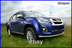 Side Bars Tapered Ends To Fit Isuzu D-Max Rodeo 2007-2012 Stainless Steel Metal