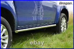 Side Bars Tapered Ends To Fit Isuzu D-Max Rodeo 2007-2012 Stainless Steel Metal