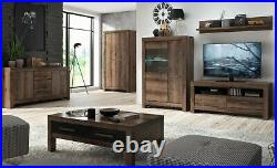 Sideboard Dresser Unit Dark Oak Finish Traditional Lounge Cabinet Drawers Balin