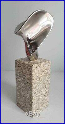 Signed Jack Arnold Modernist Biomorphic Stainless Steel Abstract Art Sculpture