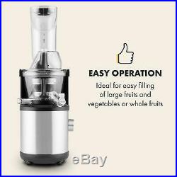 Slow Juicer Whole Fruit Juice Seed Less Electric 1L 2 Jars 400W Stainless Steel
