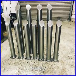 Stainless Steel Bollards, fixed or hinged/lay down. Car Park, Driveway, Security