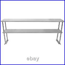 Stainless Steel Catering Table With Over-shelf Kitchen Bench Worktop Commercial