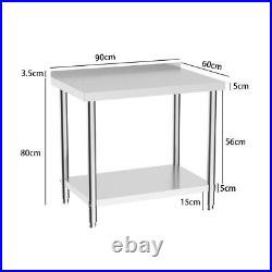 Stainless Steel Commercial Catering Table Work Bench Worktop Food Prep or Wheels