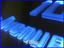 Stainless Steel LED Light Box with 3D Laser Cut Letters Custom Made High-End
