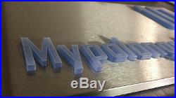 Stainless Steel LED Light Box with 3D Laser Cut Letters Custom Made High-End