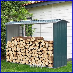 Stainless Steel Log Store Firewood Metal Stand Fire Wood Rack Storage Unit