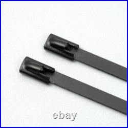 Stainless Steel Marine Grade Metal Cable Zip Ties Exhaust 1000x7.9mm Coated Pack