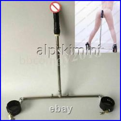 Stainless Steel Metal Stand Up with Plugs Ankle Cuffs Spreader Bar Fixed Rack