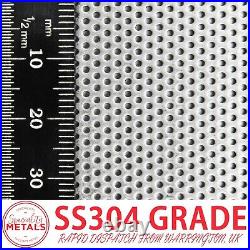 Stainless Steel Round Perforated Mesh 1mm Hole, 2mm Pitch, 1mm Thick