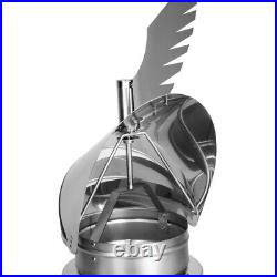 Stainless Steel Self-adjusting Spinner CHIMNEY COWL Cap 8 with push-in base